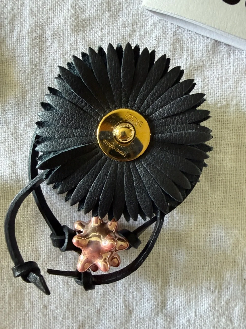 LOEWE Spirited Away Black Soot Sprite Hair Bag Charm with Rose-Gold Star - Picture 6 of 8